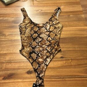 Naked Wardrobe Snakeskin Bodysuit